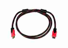 Кабель Logicpower (LP2765) HDMI-HDMI, v1.4, 1.5м, черный с красным