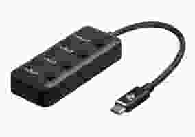 Мультипортовий адаптер 2E Type-C to 4xUSB3.0, Hub with switch, 0.25 м -W1406