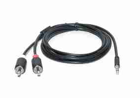 Аудиокабель REAL-EL Audio Pro (EL123500042) mini-jack 3.5мм(M)-2xRCA(M) 1,8м, черный