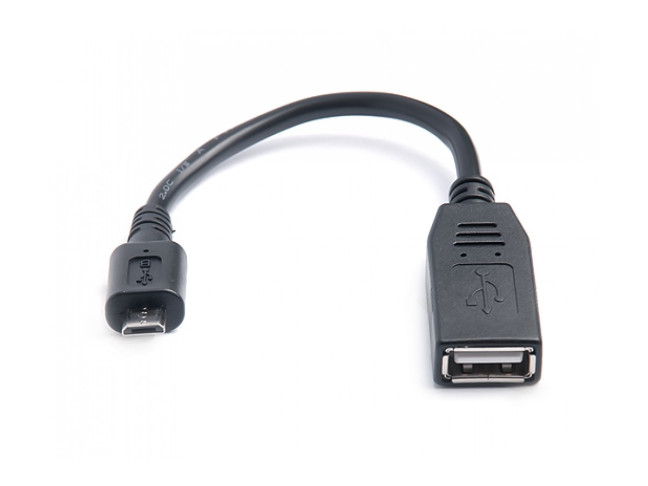 Кабель REAL-EL USB2.0 OTG 0.1m черный