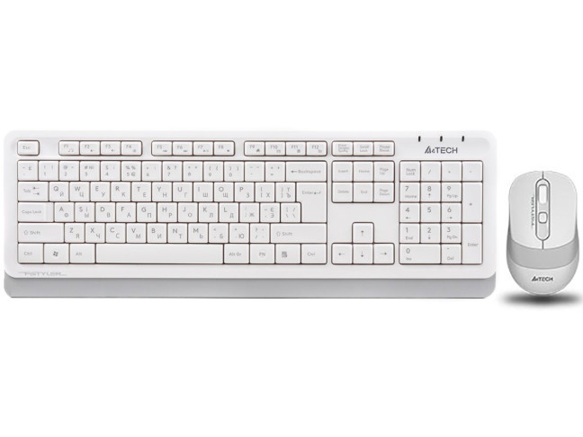 Комплект (клавиатура + мышь) A4Tech Fstyler FG1010 White