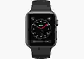 Умные часы Apple Watch Series 3 GPS 42mm Space Grey Aluminium Case with Black Sport Band (MTF32)
