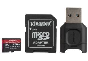 Карта памяти Kingston 256 GB microSDXC Class 10 UHS-II U3 Canvas React Plus + Reader (MLPMR2/256GB)