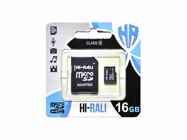 Карта памяти Hi-Rali 16 GB microSDHC class 10 + SD Adapter (HI-16GBSD10U1-01)