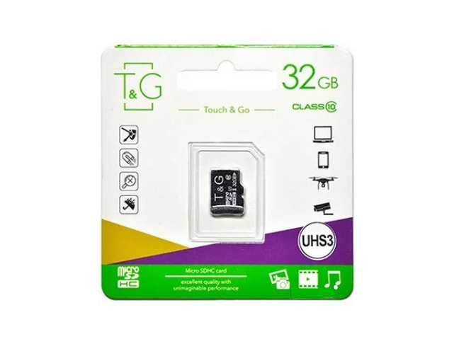 Карта пам'яті T&G 32 GB microSDHC Class 10 UHS-I (U3) (TG-32GBSD10U3-00)