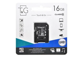 Карта памяти T&G 16 GB microSDHC Class 10 UHS-1 (U1) + SD-adapter (TG-16GBSD10U1-01)
