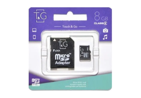 Карта памяти micro SDHC 8GB T&G Class 4 + adapter (TG-8GBSDCL4-01)