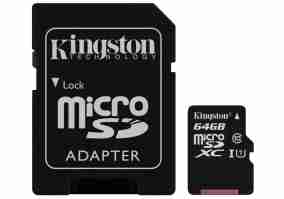 Карта памяти Kingston Canvas Select 64GB Class 10 R-80Mb/s