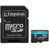 Карта памяти Kingston 128 GB microSDXC class 10 UHS-I U3 Canvas Go! Plus + SD Adapter (SDCG3/128GB)