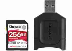 Карта памяти Kingston 256 GB SDXC Сlass 10 UHS-II U3 Canvas React Plus + USB card reader (MLPR2/256GB)