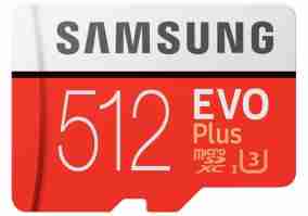 Карта пам'яті Samsung microSDXC 512GB Evo Plus UHS-І U3 Class 10+SD Adapter (MB-MC512GA)
