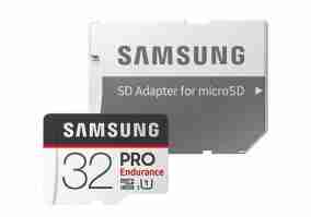 Карта памяти Samsung 32GB microSDHC C10 UHS-I PRO Endurance + SD адаптер MB-MJ32GA/APC