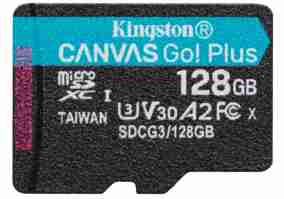 Карта памяти Kingston 128 GB microSDXC class 10 UHS-I U3 Canvas Go! Plus (SDCG3/128GBSP)