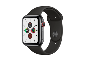 Часы Apple Watch Series 5 44mm GPS+LTE Space Black Stainless Steel Case with Black Sport Band (MWW72)