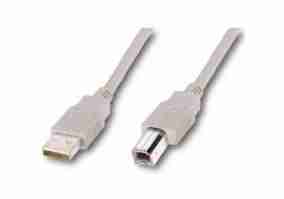 Кабель ATCOM USB 2.0 AM/BM 5м. 2 ferrite core белый пакет