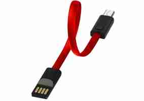 Кабель ColorWay USB-microUSB 2.4А 0.22м Red (CW-CBUM022-RD)