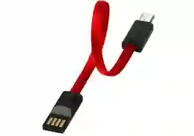 Кабель ColorWay USB-microUSB 2.4А 0.22м Red (CW-CBUM022-RD)