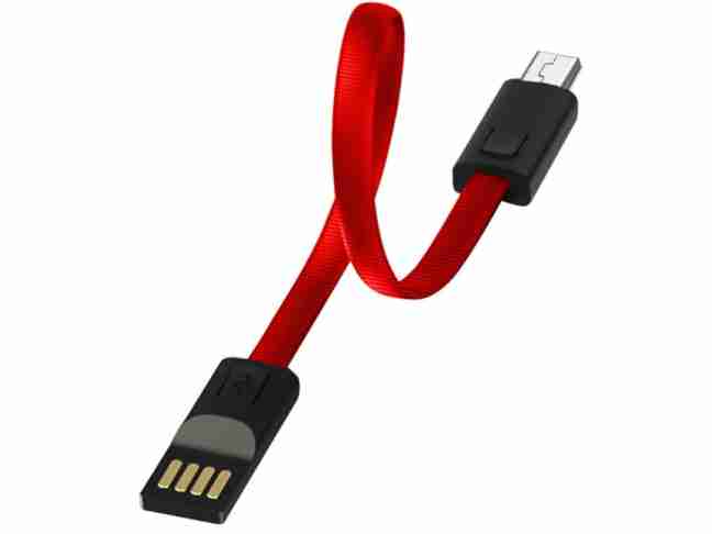 Кабель ColorWay USB-microUSB 2.4А 0.22м Red (CW-CBUM022-RD)