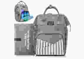 Сумка-рюкзак Zupo Crafts ZC-10 Grey (LP6765) + пеленальный матрас