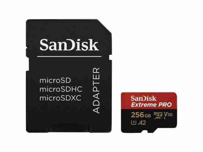 Карта памяти SanDisk 256 GB microSDXC UHS-I U3 Extreme Pro A2 + SD Adapter (SDSQXCZ-256G-GN6MA)