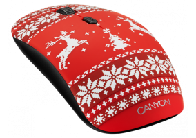 Мышь Canyon CND-CMSW400JR Black/Red Christmas Mood USB