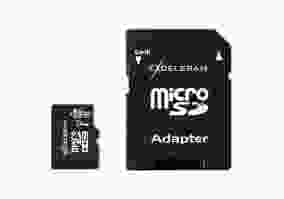 Карта памяти Exceleram 128 GB microSDXC class 10 UHS-I + SD Adapter (MSD12810A)