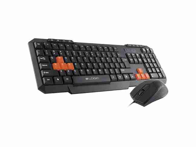 Комплект (клавиатура + мышь) Logic LKM-201, USB, Black (MK-LC-LKM-201-RU)