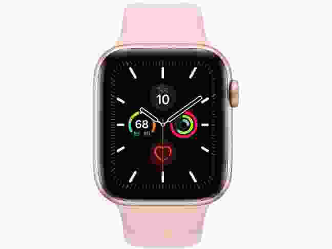 Смарт-годинник Apple Watch Series 5 GPS 44mm Gold Aluminum w. Pink Sand b.- Gold Aluminum (MWVE2)
