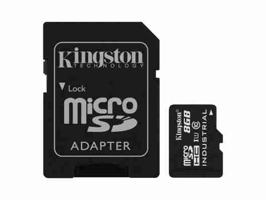 Карта памяти Kingston 8 GB microSDHC Class 10 UHS-I Industrial + SD Adapter (SDCIT/8GB)