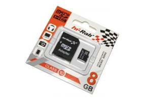 Карта пам'яті Hi-Rali 8 GB microSDHC class 10 + SD adapter(HI-8GBSDCL10-01)