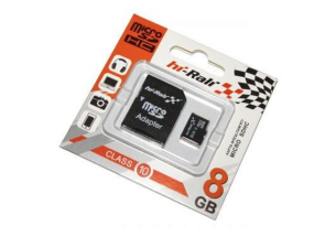 Карта памяти Hi-Rali 8 GB microSDHC class 10 + SD adapter (HI-8GBSDCL10-01)