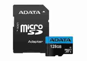 Карта пам'яті ADATA 128 GB microSDXC UHS-I Premier A1 + SD adapter (AUSDX128GUICL10A1-RA1)