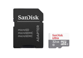 Карта памяти SanDisk 32 GB microSDHC UHS-I Ultra + SD adapter (SDSQUNR-032G-GN3MA)