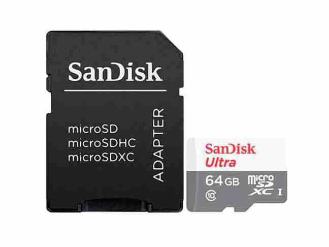 Карта пам'яті SanDisk 64 GB microSDHC UHS-I Ultra + SD adapter (SDSQUNR-064G-GN3MA)