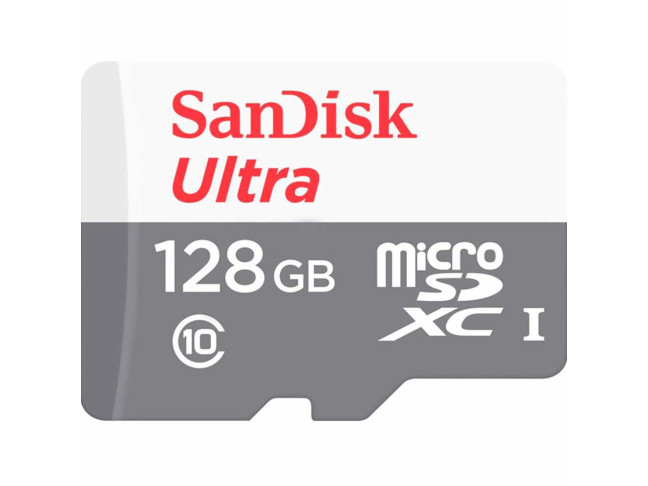 Карта памяти SanDisk 128 GB microSDHC UHS-I Ultra (SDSQUNR-128G-GN6MN)