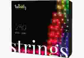 Линейная гирлянда Twinkly Smart LED Strings RGB 250 BT+WiFi Gen II IP44 кабель черный (TWS250STP-BEU)