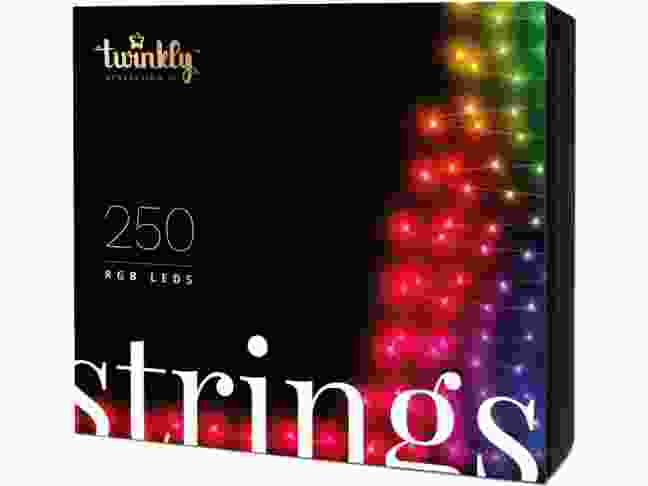 Лінійна гірлянда Twinkly Smart LED Strings RGB 250 BT+WiFi Gen II IP44 кабель чорний (TWS250STP-BEU)