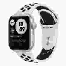 Смарт-годинник Apple SE 40mm (GPS) Silver Aluminum Case with Pure Platinum/Black Nike Sport Band (MYYD2)