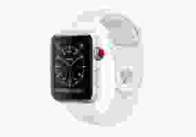 Смарт-часы Apple Series 3 38mm (GPS+LTE) Silver Aluminum Case with White Sport Band (MTGG2)