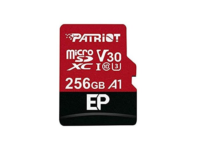 Карта пам'яті Patriot 256 GB microSDXC UHS-I U3 V30 A1 EP + SD adapter (PEF256GEP31MCX)