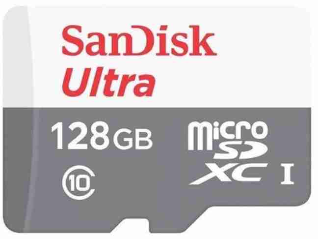 Карта пам'яті SanDisk 128 GB microSDHC UHS-I Ultra + SD adapter (SDSQUNR-128G-GN3MA)