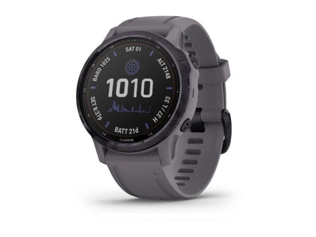 Смарт-годинник Garmin Fenix 6S Pro Solar Edition Amethyst Steel with Shale Gray Band (010-02409-15)