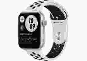 Смарт-годинник Apple Watch Nike Series 6 GPS 44mm Silver Aluminum Case w. Pure Platinum/Black Nike Sport B. (MG293)
