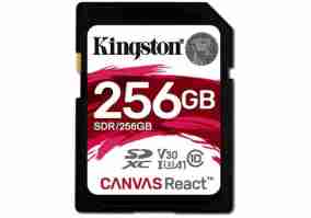 Карта памяти Kingston 256GB SDXC Class 10 UHS-I U3 Canvas React (SDR/256GB)