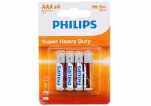 Батарейка Philips AAA R03 LongLife Zinc Carbon * 4 (R03L4B/10)