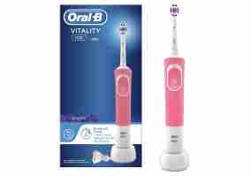 Электрическая зубная щетка Braun Oral-B Vitality D100 PRO 3D White Pink (D 100.413.1 W Pink)
