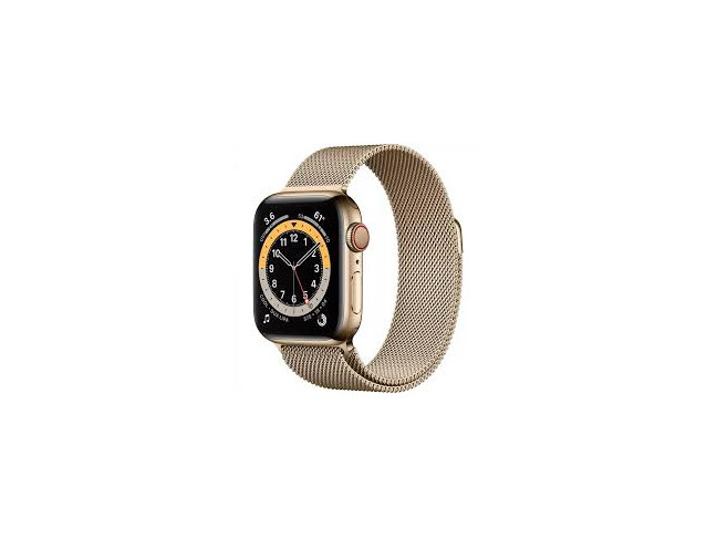 Смарт-годинник Apple Watch Series 6 GPS + Cellular 44mm Gold Stainless Steel Case w. Gold Milanese L. (M07P3/M09G3)