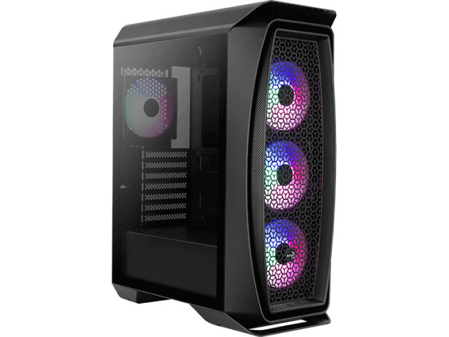 Корпус Aerocool Aero One Frost-GBKv1 Black Mid Tower FRGB glass side panel