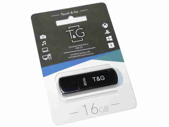 USB флеш накопичувач T&G 16GB 011 CLASSIC SERIES BLACK USB 2.0 (TG011-16GBBK)