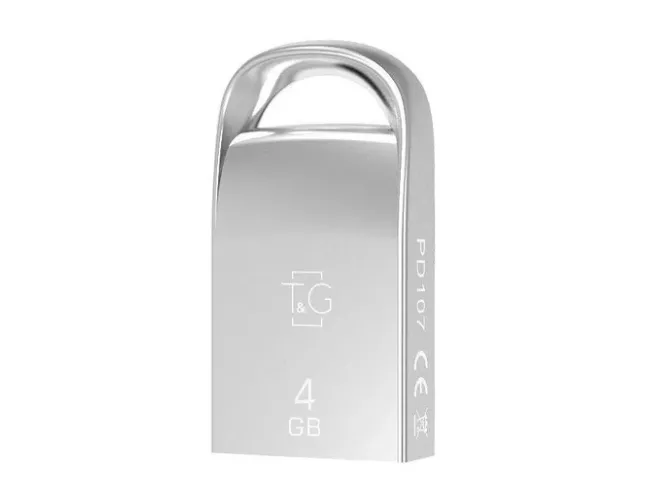 USB флеш накопичувач T&G Metal Series 4GB USB 2.0 (TG107-4G) Silver